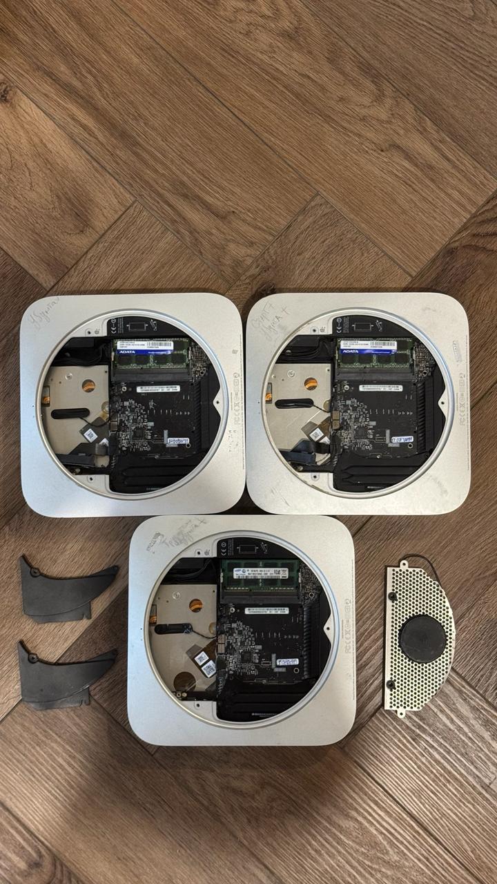 Лот Mac mini A1347 (2010) — 3 шт, рабочие, без SSD / без оперативной памяти